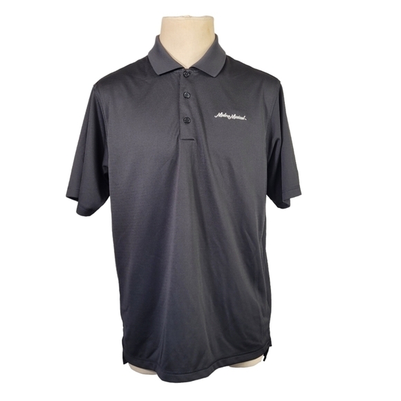 adidas Other - Adidas Golf Mens LG Climalite Polo Shirt Black Medora Musical Logo Lightweight